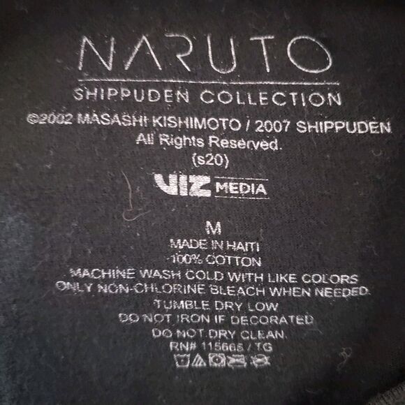 Vintage Y2K 2002 Shippuden Mens Naruto Medium‎ Black Sage of Six paths T-shirt - Picture 8 of 8